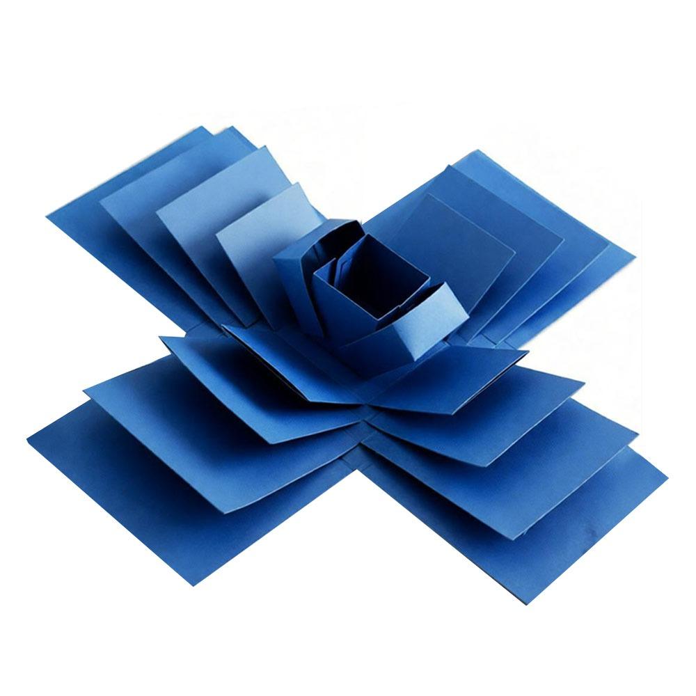 

Five Floors Surprise Explosion Gift Box DIY Memories of Wedding Surprise Explosion Boxs Handmade Birthday Anniversaries синій