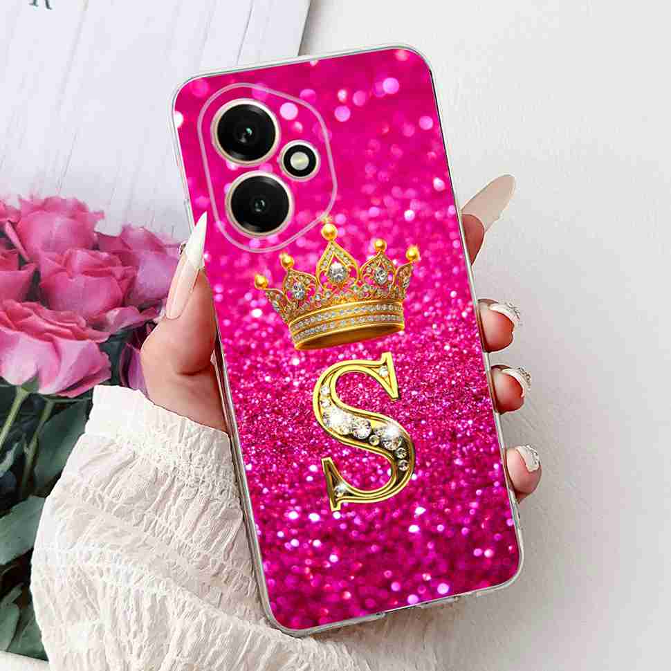 For Honor 400 5G Global Case DNY-NX9 New Crown Flower Letter Soft Silicone TPU Cover For Huawei Honor400 6.55" Phone Shell Funda