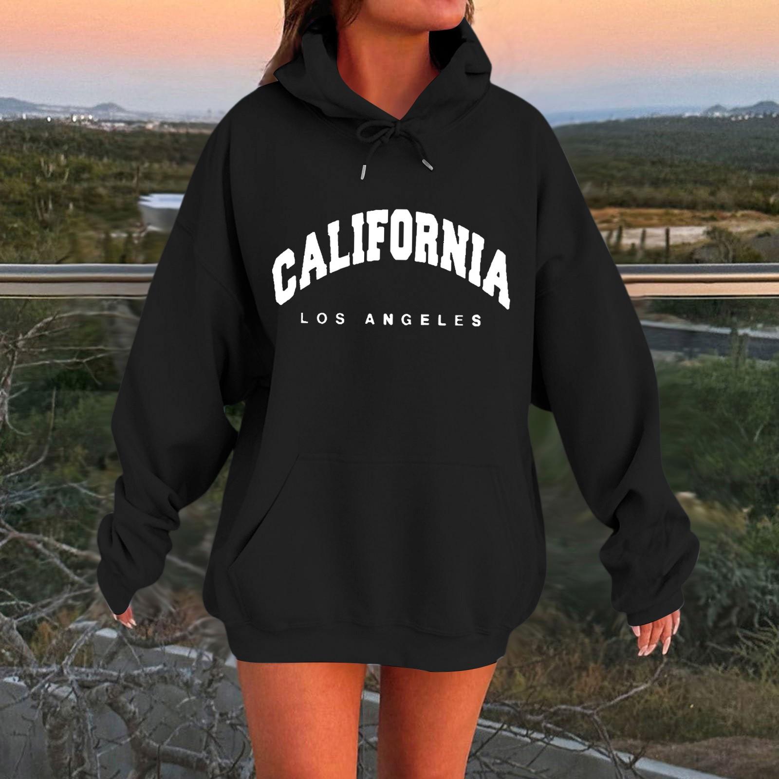 

Women s Casual Hooded Long-sleeved Printed Letter Baseball Jacket Plus Velvet And Thick Warm Sweatshirt L чёрный