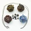 New Metal DND Dice Polyhedron Gambling Metal Dice Blue Bronze Copper Dice Set Party