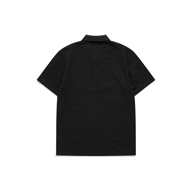 FILA Fusion Lifestyle Logo Print Letter Sports Casual Short Sleeve Polo Shirt Men Polo Shirts Black T11M123101FBK