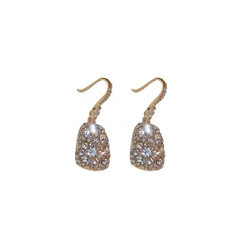 Zircon Square Pendientes Earring for Women Stainless Steel Gold Color Piercing Earring 2024 Trend Jewelry Accesorios Mujer