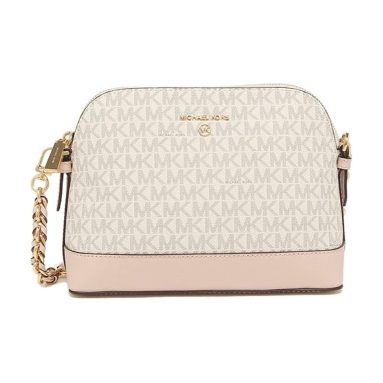 

Michael Kors MK Jet Set Charm Monogram Vintage Coated Canvas And Leather Detail Crossbody Bag Large Women crossbody bag 32T1GT9C3B-VANL/SFTPINK Basic Set (Bag+Dust Bag)