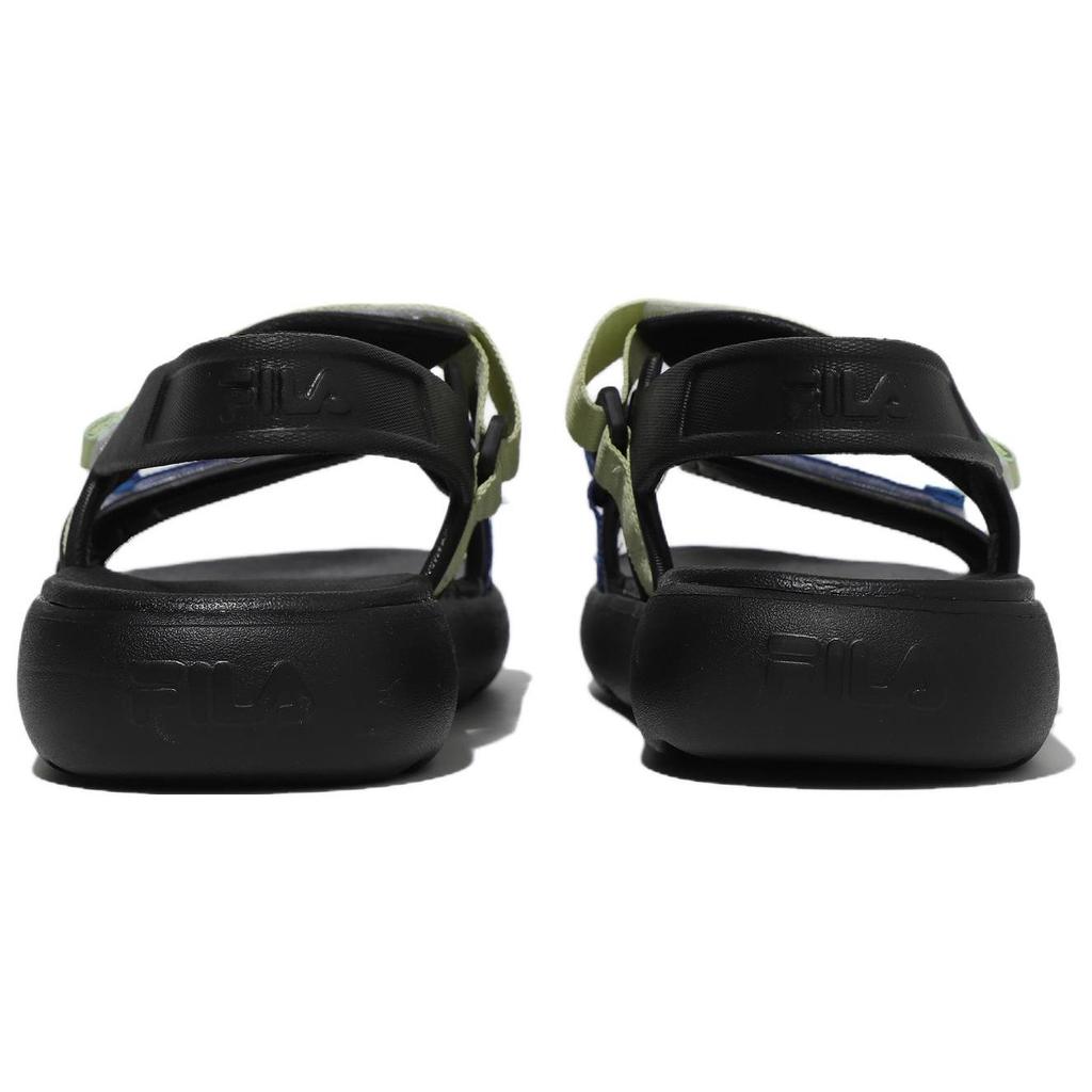 FILA Drifter Tube Sandals Slip Resistant Abrasion Resistant Sports Sandals Unisex Black Blue Korean Style 1SM02573F_001