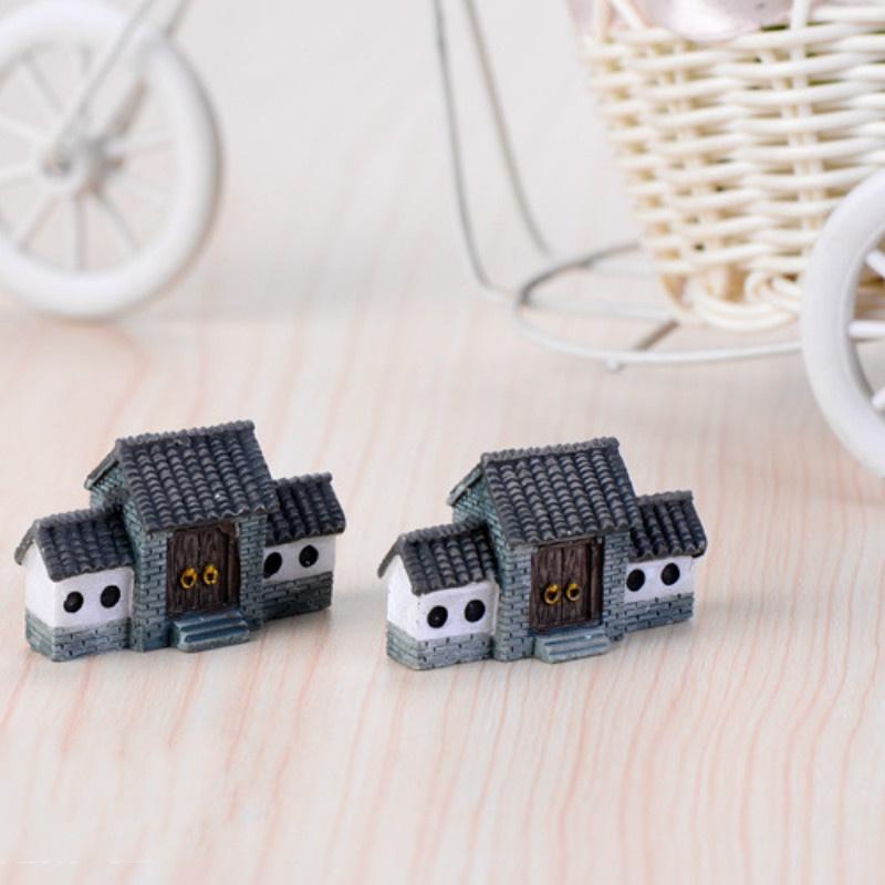 New 2PCS Ancient City Gate Chinese Archway Succulent Basin Decoration Accessories Moss Micro Landscape Ecological Bottle Decoration