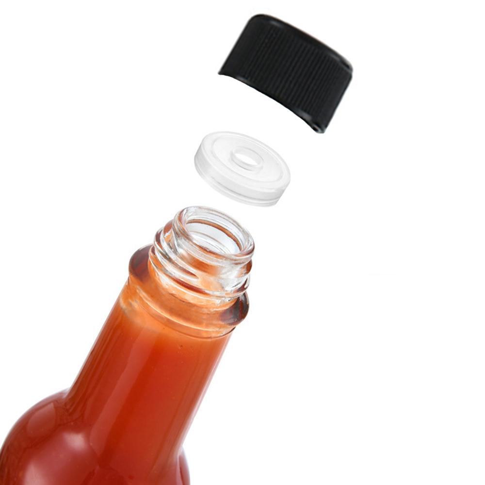 50ml/100ml Hot Sauce Bottles with Black Caps for Juice, Jam, Beverage, Cocktail, DIY Drinking