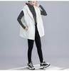 Spring and Autumn Women's Plus-Size Vest Casual Loose Hooded Vest Cardigan Sweatshirt Vest Outerwear