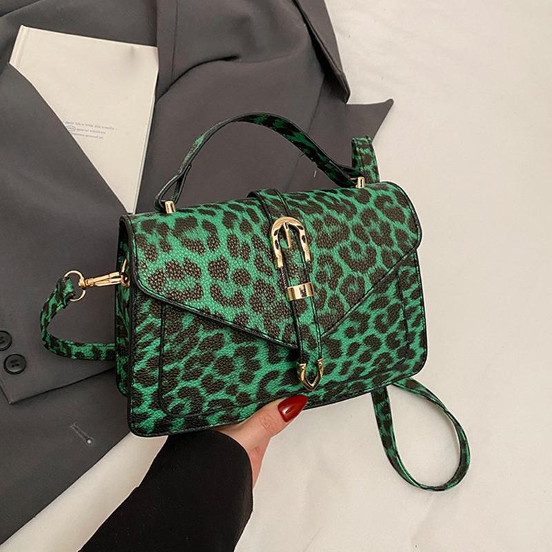 Summer New Design Y2k Leopard Print Small Flap Bag Motorcycle Style Women's PU Leather Shoulder Crossbody Bag