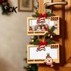 Wooden Money Gift Box 2Pcs Christmas Holder Hanging Ornament for Cash, Xmas Tree Unique Family Decoration, Reusable Cash Holiday Party Tabletop Decor