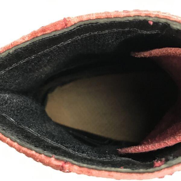 Ariat leather quilt tongue western boots 23.0-24.0 red×beige lace-up(USED)