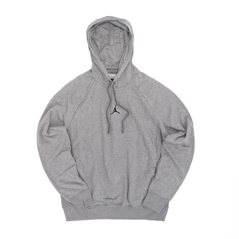 Jordan Solid Color Hooded Pullover with Printed Logo Long Sleeve Sweatshirt Men Tops Carbon-Gray DQ7328-091