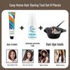 Guanjie Plant-Based Hazelnut Ash Brown Hair Dye Cream for Home Use, Gentle, Non-Staining To Scalp.