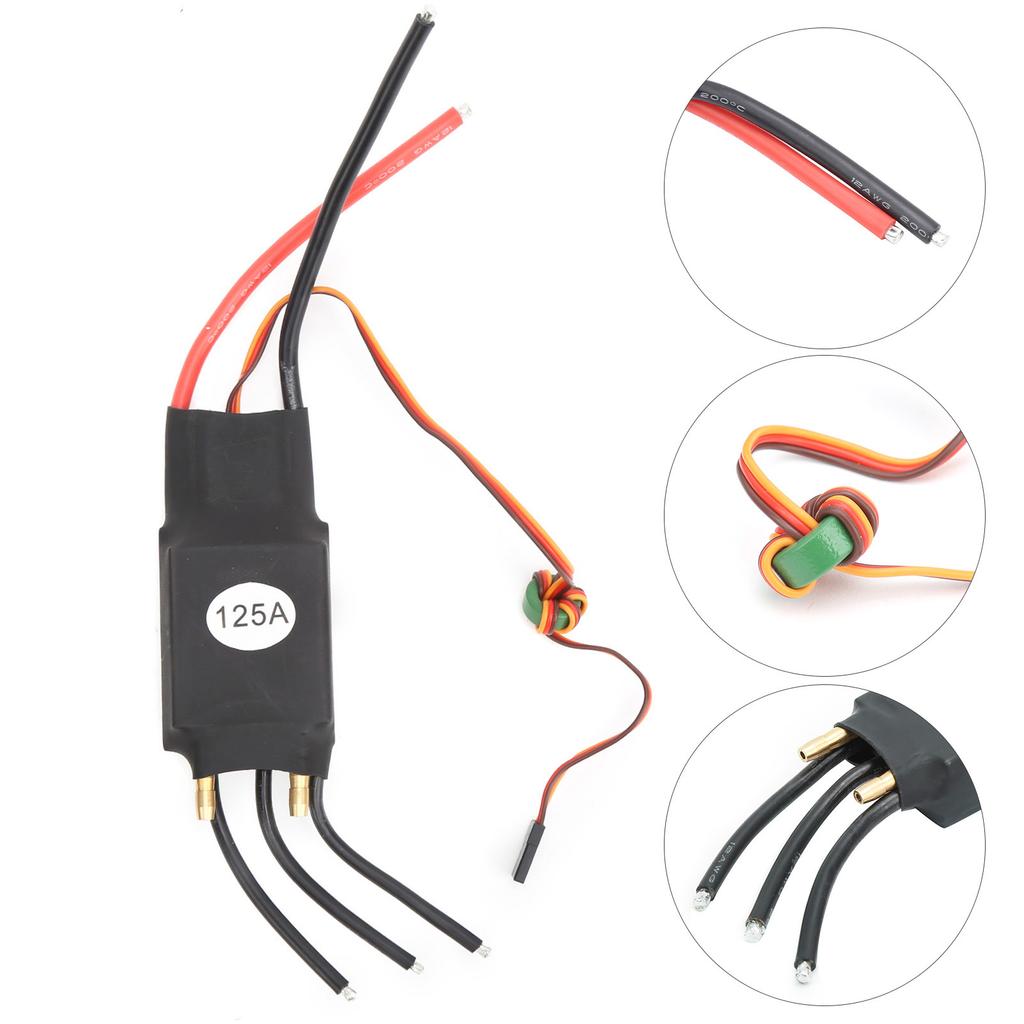 125A ESC Brushless Water Cooling Electric Speed Controller ESC for RC Boat Model