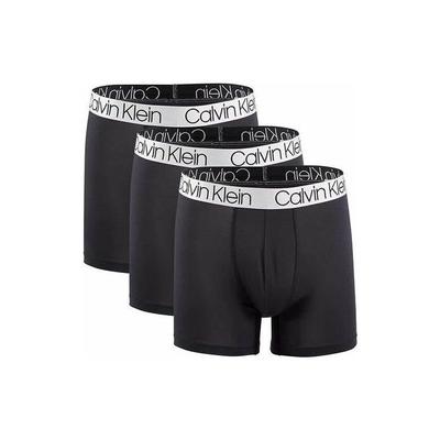 Solid Logo Print Boxer Briefs 3-Pack Men Underwear Space-Black NP2213O-001