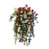 Patriotic Hanging Basket, Red White Blue Artificial Flowers for America's 250th Anniversary, UV Fade Resistant for Outdoor Indoor Decor
