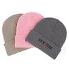 rkNewYo autumn and winter beanie hat letter embroidery versatile warm wool hat men's and women's knitted hat