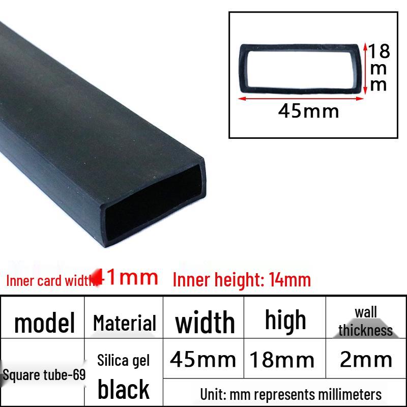 High-Temperature Resistant Silicone Square Tubing: Durable, Customizable, Aging-Resistant Rubber Sheath and Hollow Sealing Strip.