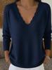 2026 V-Neck Loose Knit Sweater: European & American Style, Autumn/Winter, Solid Color, Casual Fashion Knitwear