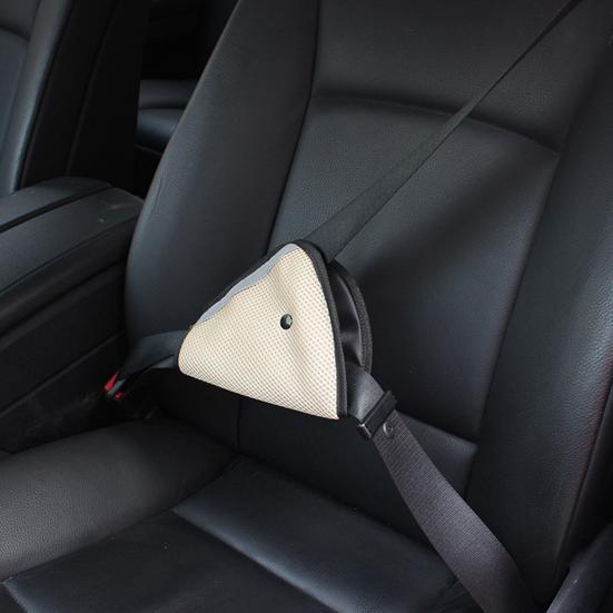 Universal Car Seat Belt Cover Triangle Safety Pad Clips for Baby Child Breathable Mesh Adjustable Secure Seat Belt Attachment