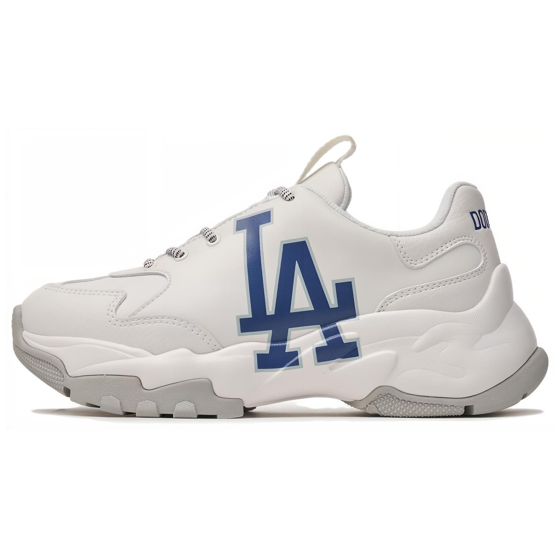 MLB Big Ball Chunky Casual Simple Augmentant la Hauteur Basse Top Chaussures de Papa Baskets Unisexes Blanc Bleu 3ASHC104N-07WHS 38.5 white