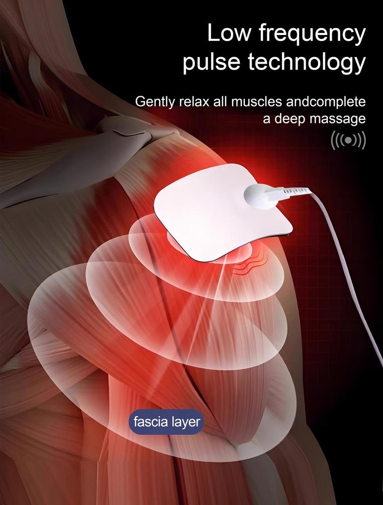 Dual Output Pulse Acupuncture Massager Patch for Cervical, Lumbar, and Back Therapy