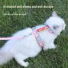 Anti-Escape H-Shaped Cat Harness with Leash