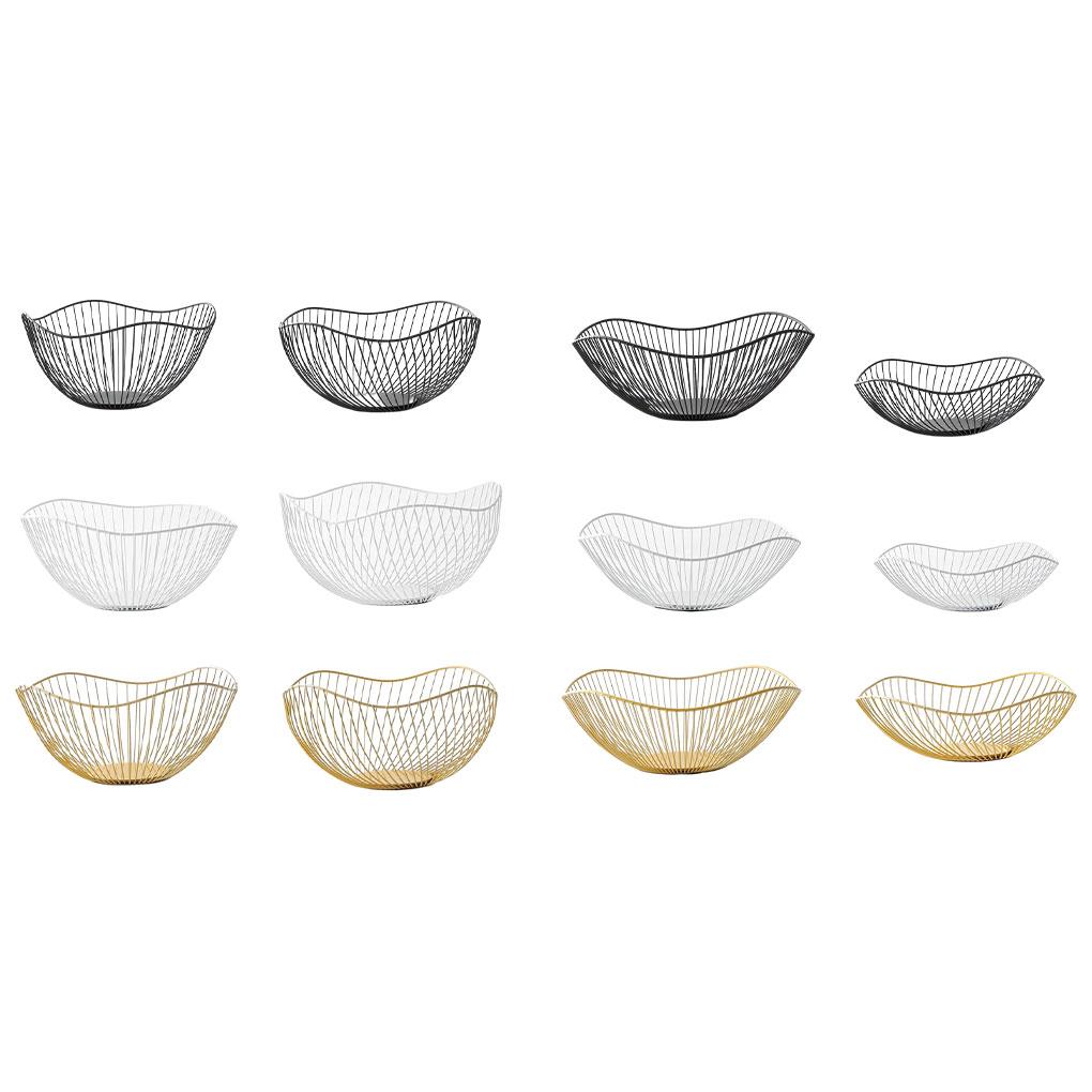 Metal Fruit Basket Wide Application Modern Style Large Capacity Metal Fruit Baskets Metal Fruit Bowl