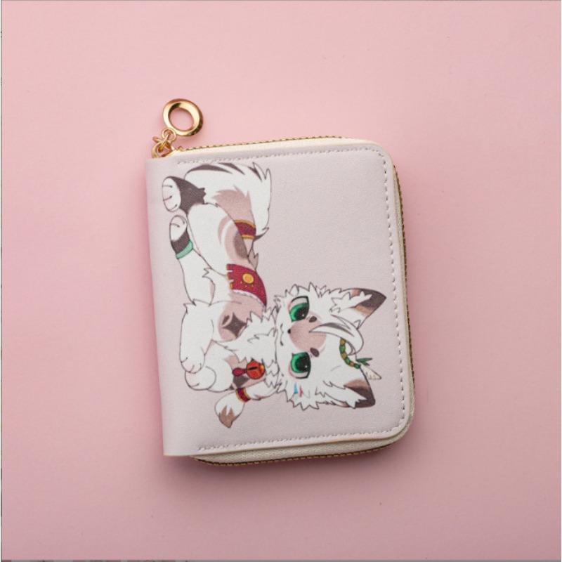 New Fresh and Sweet Women's Wallet Anime Cartoon Leather Embossed Wallet Change Bag Storage