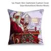 Christmas Cushion Cover Xmas Decorations For Home  Merry Christmas Ornament Pillowcase Natal Navidad New   Gifts