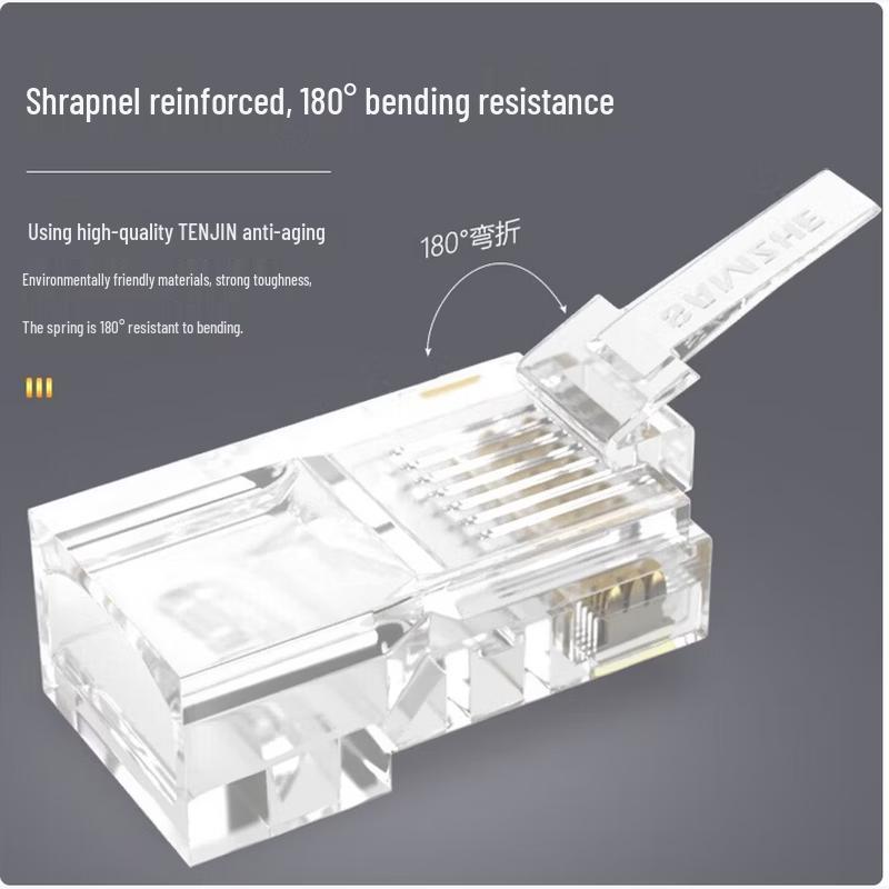 SAMZHE Cat 5 Gold-Plated RJ45 Connectors