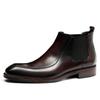 [VIP Exclusive] Men's Black Genuine Leather Martin Boots - Pointed Toe, British Style, Business Casual, High Top Winter Boots