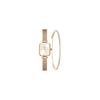 Daniel Wellington Quadro Mini 15.4 X 18.2 Melrose RG Champagne + Classic Tennis Bracelet RG Gift Set Women's Watch Elegant Stylish
