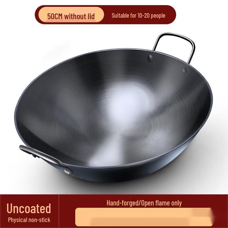 Triceratops Large Double Handle Iron Wok