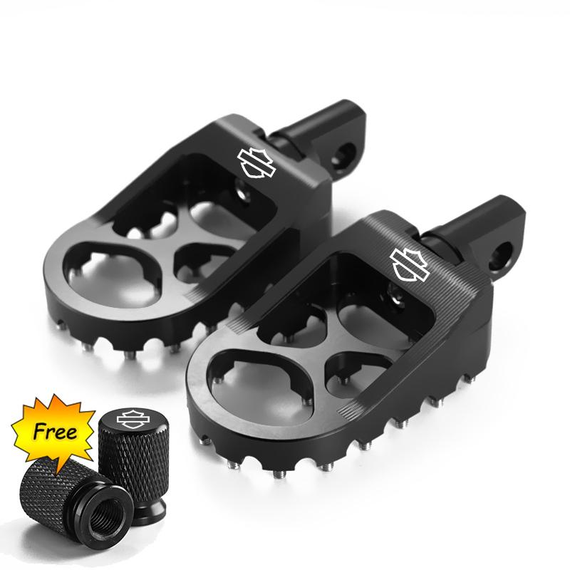 Motocyklové stupačky MX Široké tlusté stupačky Pedály s kolíky řazení pro Harley Sportster XL 883 1200 Dyna Street Bob Bobber