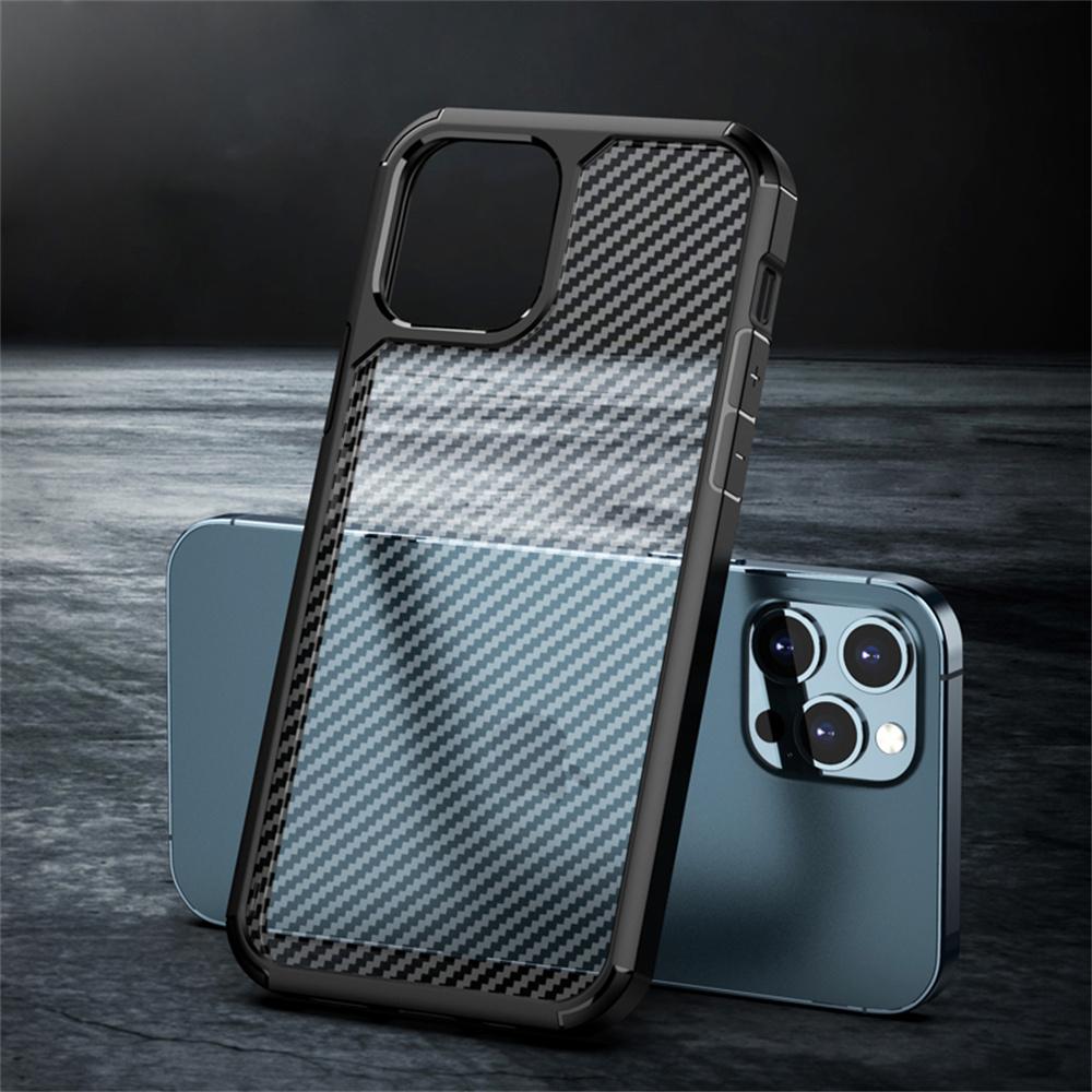 

Роскошный военный бронированный прозрачный чехол с рисунком из углеродного волокна для iPhone 15 14 13 12 11 Pro Max Plus X XS XR 7 8 SE твердый чехол For iPhone 13Pro Max чёрный
