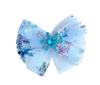 Eiskönigin Haarspange mit Organza-Schneeflockenband und Glitzerdekoration für Kinder und Erwachsene