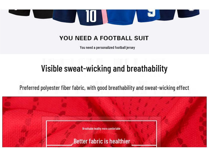 All-Ages Football Kit: Includes Jersey & Team Uniform for Training and Competition