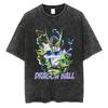 Dragon Ball Perfect Cell Lightning Battle Vintage Washed Oversized Anime Hip-Hop Streetwear Unisex Casual T-Shirt