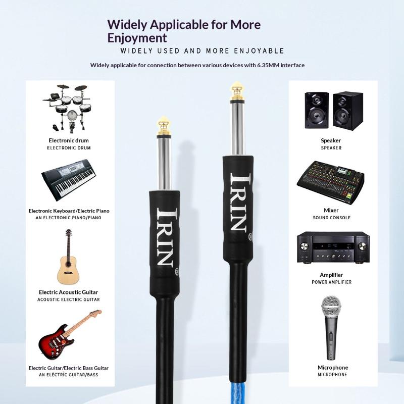 Guitar Cable Wire Cord Jack Line Audio Amp Connection Cable Noise Reduction Line Shielded Cable 3M Amp Cable Guitar Accessories