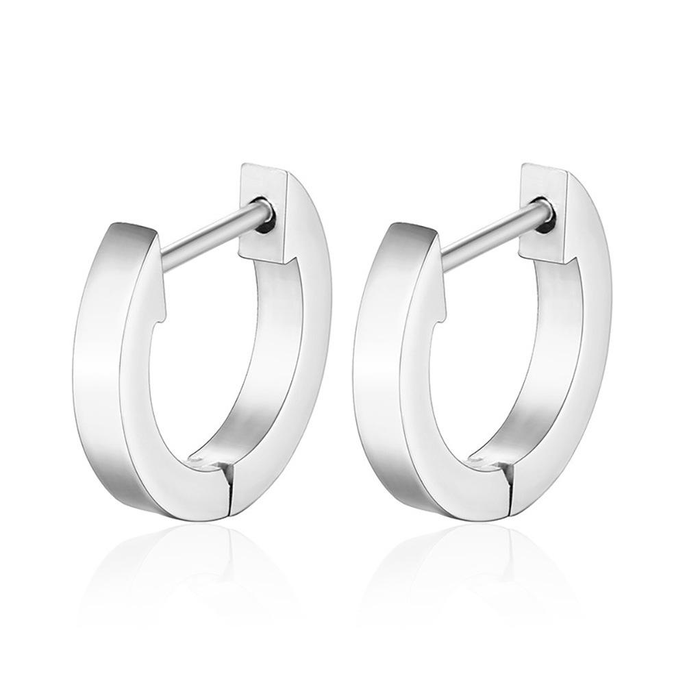 18K Gold Stainless Steel Ear Cuff with Diamond Inlay - 9MM Versatile Fashion Earrings