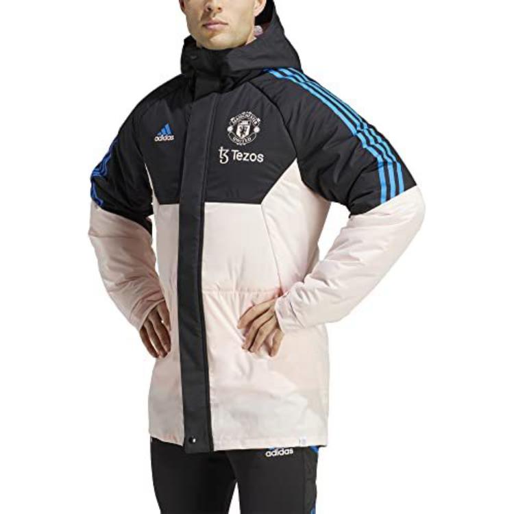 adidas Manchester United Stadion 2022-23 Lässige Kapuzenjacke Unisex Jacken Schwarz HT4290