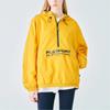 FILA Solid Color Letter Print Half Zip Hooded Jacket Men jackets Yellow FS2JKF1132X-GDY