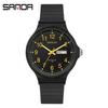 SANDA 6060 Clock Reloj Top Brand Calenda Quartz Watch Minimalism Style Ladies Wristwatch Simple Black White Waterproof Watch
