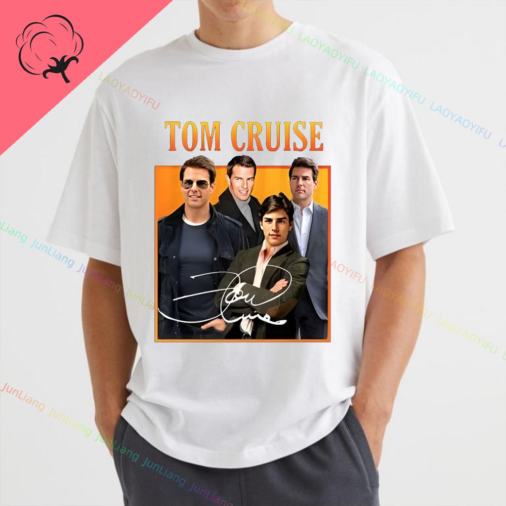 Tom Cruise Amerikanischer Schauspieler Unisex Grafik T-Shirts 100% Baumwolle Streetwear Neu in Oberteile T-Shirts T-Shirt Lustiges Shirt Unisex Kleidung