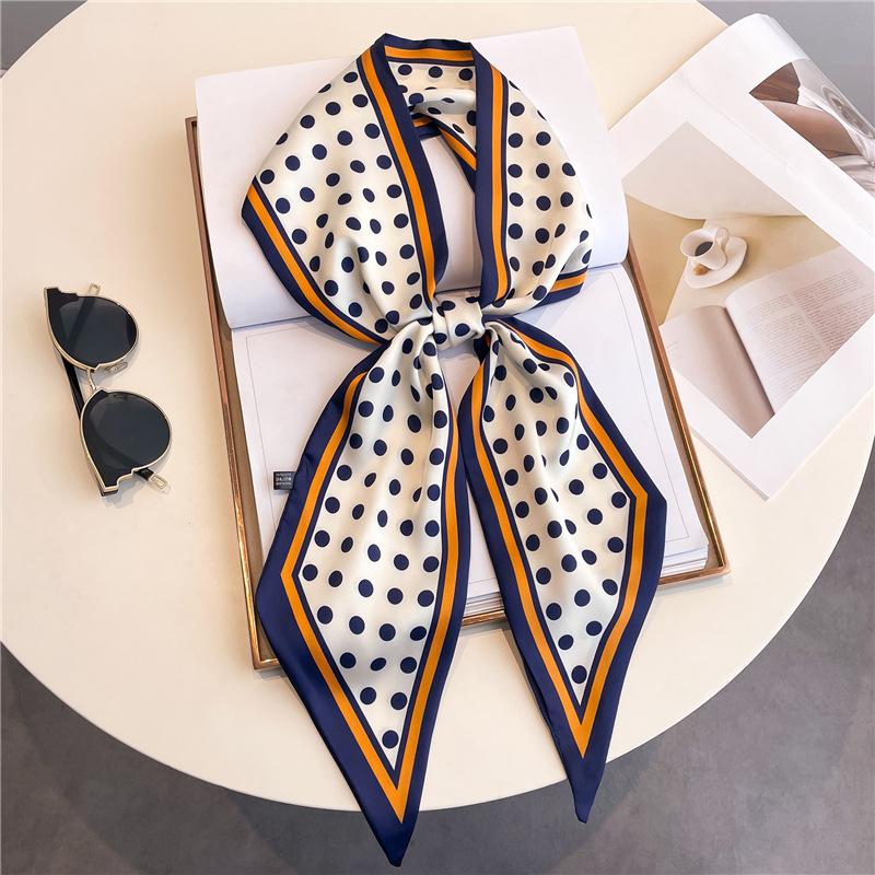 Luxury Brand Horse Printed Scarf Elegant Slender Thin Silky Scarf Women's Casual Decorative Neck Scarf
