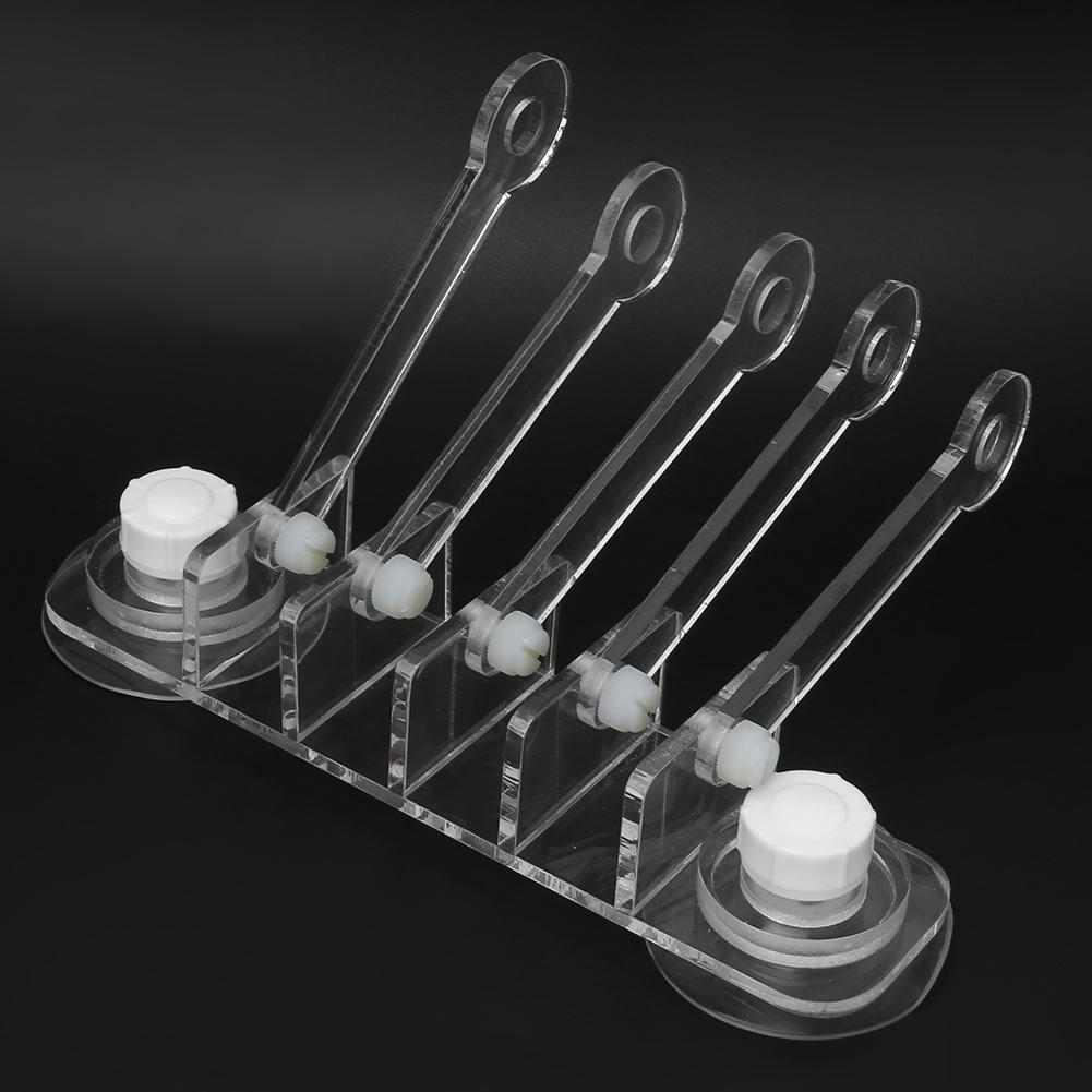 Acrylic Transparent Aquarium Five Claw Life Tree Shape Coral SPS Button 5 Hole Frag Rack Base Fish   Accessories