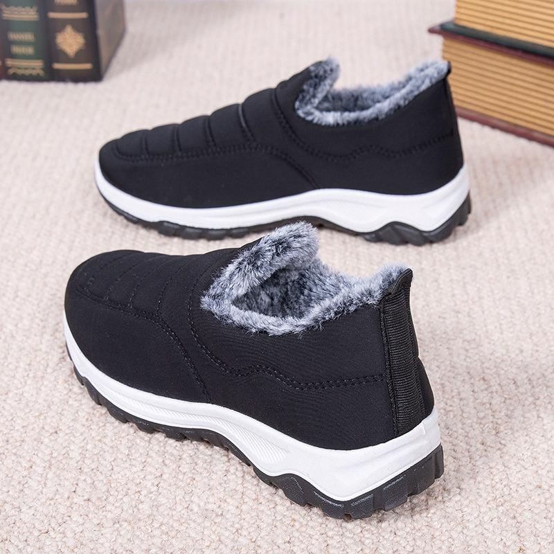 Winter cloth shoes women's velvet thickened medium health shoes warm and non-slip women's cotton boots mother cotton shoes