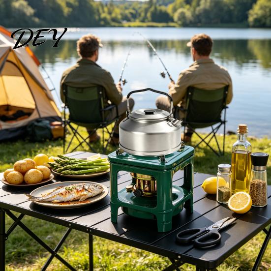 Manual Ignition Kerosene Stove Portable for Camping, 8-Wicks Emergency Camp Heater, Hiking Cooking Burner Lightweight Furnace Outdoor Picnic