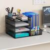 Multi-Layer Desk Organizer for Office Supplies and File Storage
