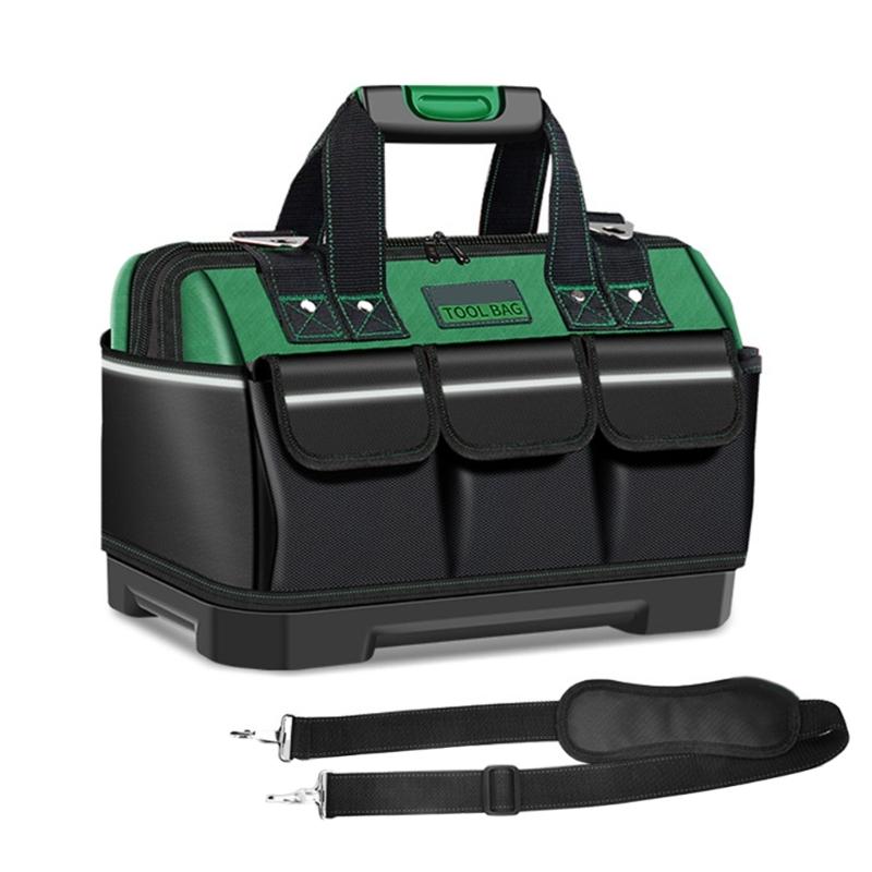 Heavy Duty 16Inch Tool Bag Waterproof Tool Carriers Feature Reinforced Oxford Fabric and Comfortable Carry Handle 1